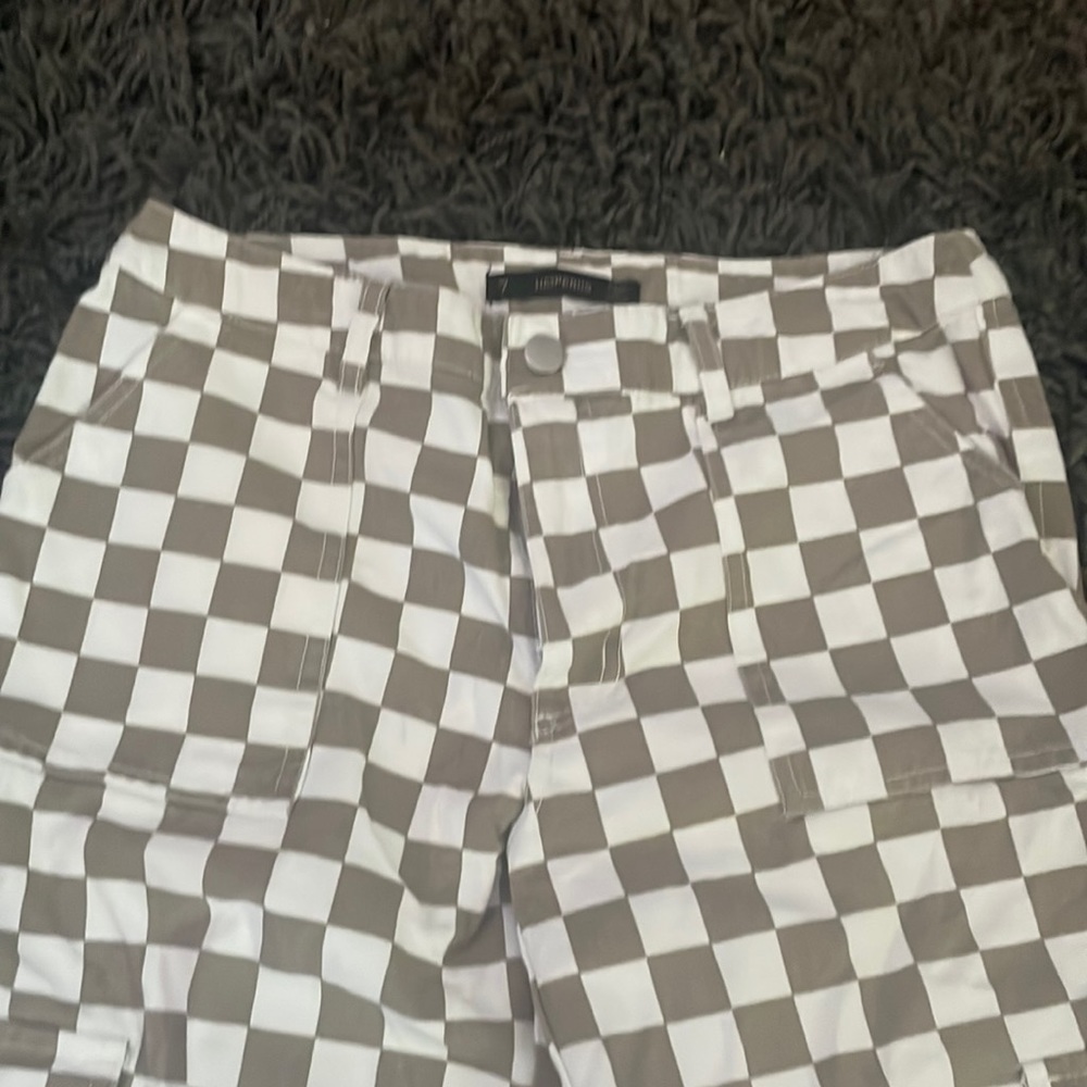 Checkered Baggy Cargo Pants